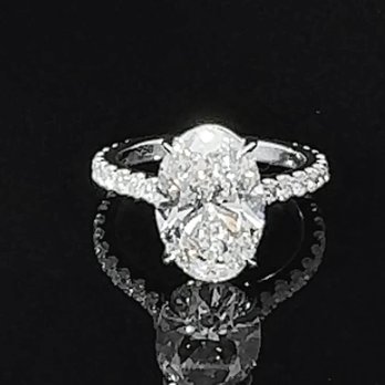 Jacques Mouw Precious Jewels - 10.10 carats Oval Diamond with Diamond Band. - Jewelry Near Me - Beverly Hills, California Jacques Mouw Precious Jewels - 10.10 carats Oval Diamond with Diamond Band. - Jewelry Near Me - Beverly Hills, California