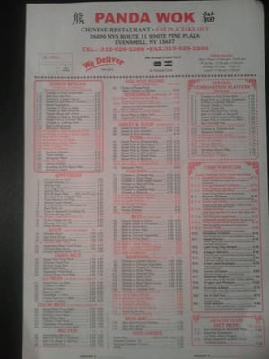 Menu photo 4 Panda Wok Evans Mills, NY