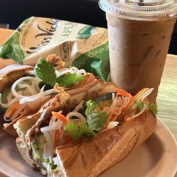 Grilled Chicken Banh Mi and Vietnamese Coffee Grilled Chicken Banh Mi and Vietnamese Coffee