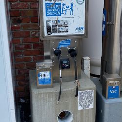 Kwik Serv - the air-serv unit, "helping people".  before paying for air, read the statement at bottom informing you the air is free if you bought gas.