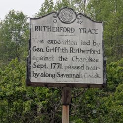 Rutherford Trace Historical Marker