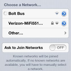 BoltBus - SLOW internet. My 3G blew it away.