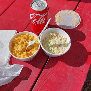 Mike's BBQ 101 - Macaroni and cheese with cole slaw. - Food Trucks Near Me - Key Largo, Florida Mike's BBQ 101 - Macaroni and cheese with cole slaw. - Food Trucks Near Me - Key Largo, Florida