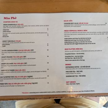 Miss Pho - Menu - Vietnamese Near Me - Seattle, Washington Miss Pho - Menu - Vietnamese Near Me - Seattle, Washington