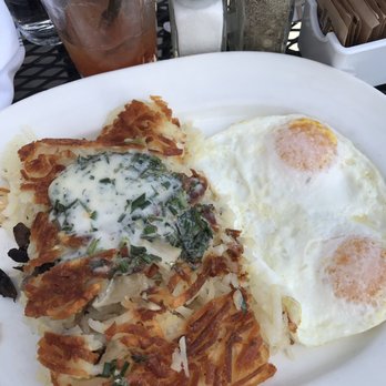 Blue's Egg + Bakery - Stuffed browns with mushrooms and over easy eggs. - Breakfast & Brunch Near Me - Milwaukee, Wisconsin