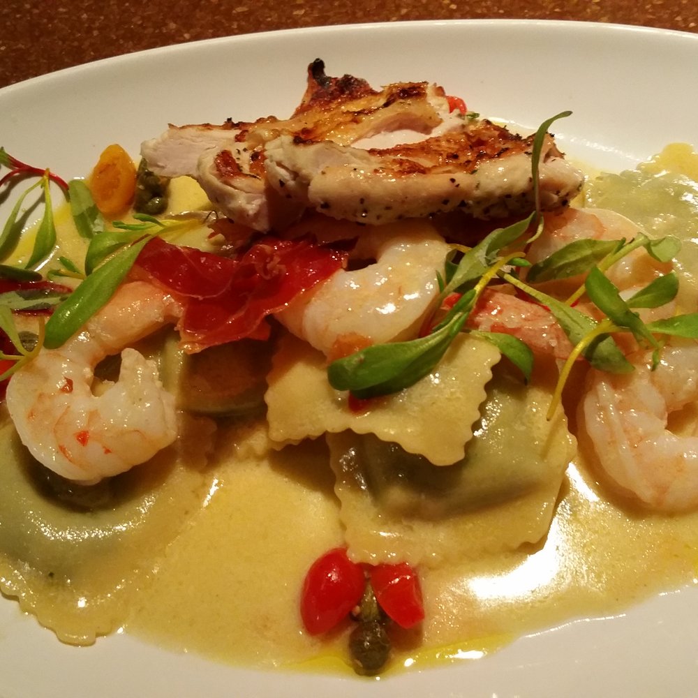 JOEY Mayfield - Ravioli with sautéed prawns - Canadian (New) Near Me - Edmonton, Alberta JOEY Mayfield - Ravioli with sautéed prawns - Canadian (New) Near Me - Edmonton, Alberta