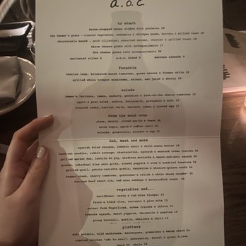 AOC - Menu - Cocktail Bars Near Me - Los Angeles, California