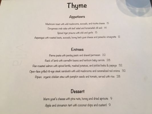 Menu photo 4 Thyme Palo Alto, CA Menu photo 4 Thyme Palo Alto, CA