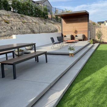Rivers Landscape Construction - Cantilever pergola with Ipe woods - Masonry/Concrete Near Me - Escondido, California
