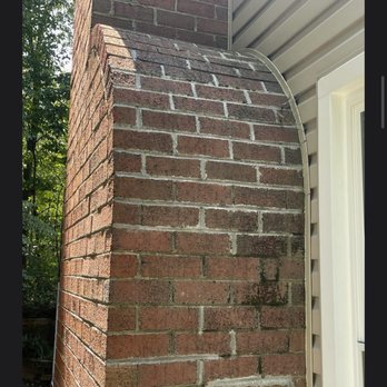 Aragon Chimney Services - Before - Mold/Algae where leak was occurring. - Chimney Sweeps Near Me - Derwood, Maryland Aragon Chimney Services - Before - Mold/Algae where leak was occurring. - Chimney Sweeps Near Me - Derwood, Maryland