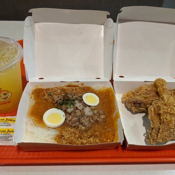 Jollibee - Palabok fiesta with 2 pc Chickenjoy and pineapple juice - Fast Food Near Me - Las Vegas, Nevada Jollibee - Palabok fiesta with 2 pc Chickenjoy and pineapple juice - Fast Food Near Me - Las Vegas, Nevada
