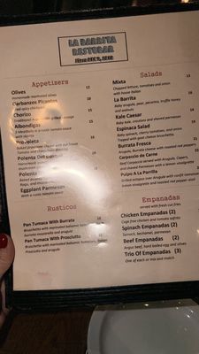 Menu photo 1 La Barrita Restobar Baltimore, MD