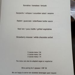 Salzhaus - Menu
