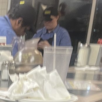 Waffle House - On the phone pretty much the whole time and not once cleaned anything. - American Near Me - Pearland, Texas