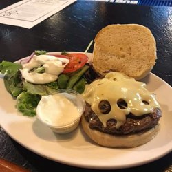 Pine Brook Pub - Boards, Bites, & Brews - Mushroom Swiss Burger