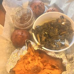 T&J’s Cove - Sweet potatoes, collards, hushpuppies