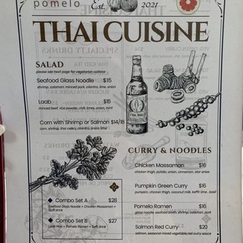 Pomelo Thai Boutique Restaurant - The regular menu - Thai Near Me - New Orleans, Louisiana Pomelo Thai Boutique Restaurant - The regular menu - Thai Near Me - New Orleans, Louisiana