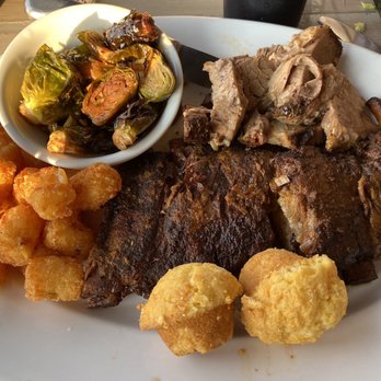 Reefpoint Brew House - 2 meat plate with brisket and ribs. - New American Near Me - Racine, Wisconsin