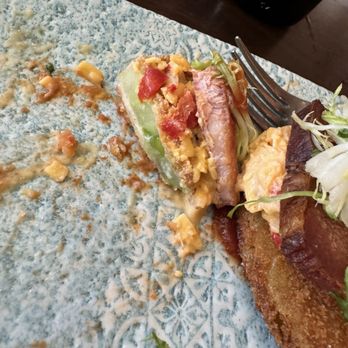 Yardbird - Fried Green Tomato BLT cut in half - New American Near Me - Washington, DC, District of Columbia Yardbird - Fried Green Tomato BLT cut in half - New American Near Me - Washington, DC, District of Columbia