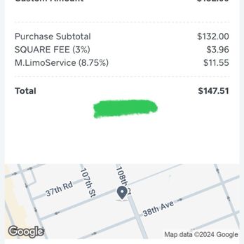 City Line Car Service - Driver (Miguel) told me the $11.55 service fee was NY sales tax. - Taxis Near Me - Ozone Park, New York City Line Car Service - Driver (Miguel) told me the $11.55 service fee was NY sales tax. - Taxis Near Me - Ozone Park, New York