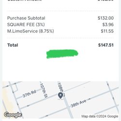 City Line Car Service - Driver (Miguel) told me the $11.55 service fee was NY sales tax.