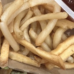 Raw fries I spent almost $40 and had to cook everyone's fries at home so terrible.