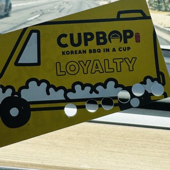 Cupbop - Korean BBQ - Loyalty Punch Card - Korean Near Me - Mesa, Arizona