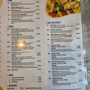 Royal Myanmar - Menu - Burmese Near Me - West View, Pennsylvania