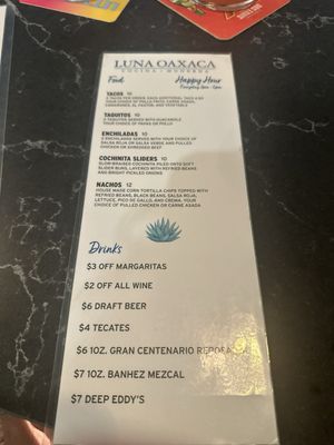 Menu photo 1 Luna Oaxaca Baltimore, MD