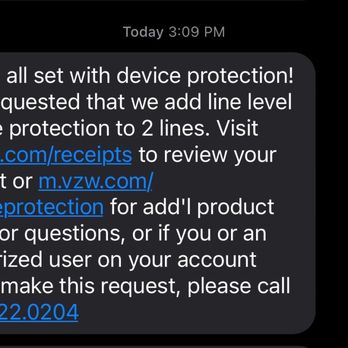 Verizon - Never requested device protection... on two lines. - Mobile Phones Near Me - Crystal River, Florida