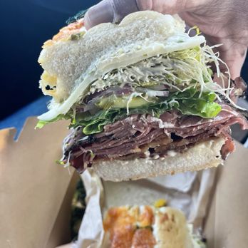 Mezzo - Cheddar cheese jalapeño bread with pastrami, bacon, and provolone. - Sandwiches Near Me - Berkeley, California Mezzo - Cheddar cheese jalapeño bread with pastrami, bacon, and provolone. - Sandwiches Near Me - Berkeley, California