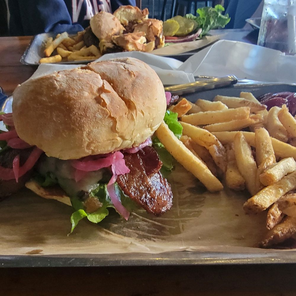 The Burger Social - Bison burger with pepper jack cheese - Bars Near Me - Wheaton, Illinois The Burger Social - Bison burger with pepper jack cheese - Bars Near Me - Wheaton, Illinois