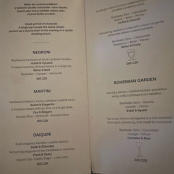 Alcron Bar - Menu - Cocktail Bars Near Me - Praha 1, Puerto Rico