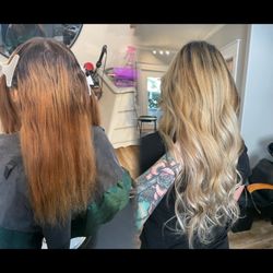 Magnolia Spa & Salon - Lightening session and handtied extensions done by Casey Sapphire 916-276-3849