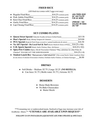 Menu photo 8 Queen St Cafe & Grill Aiea, HI