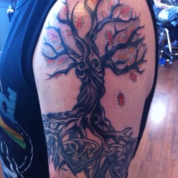 Infinity Tattoo - Original cover up, looks nothing like tree roots, poorly executed.  Inconsistent line work and lack of artistic vision. - Tattoo Near Me - Portland, Oregon