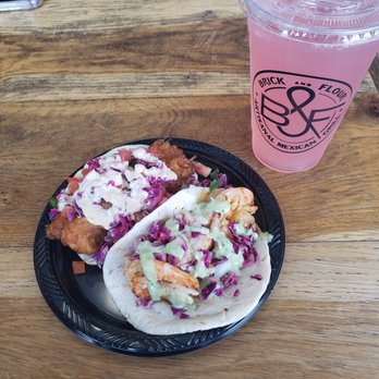 Brick and Flour - Fish taco & shrimp taco & pink lemonade - Mexican Near Me - Glendale, California