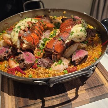 Bolero Restaurante - Filet and lobster paella. - Tapas/Small Plates Near Me - Temecula, California Bolero Restaurante - Filet and lobster paella. - Tapas/Small Plates Near Me - Temecula, California