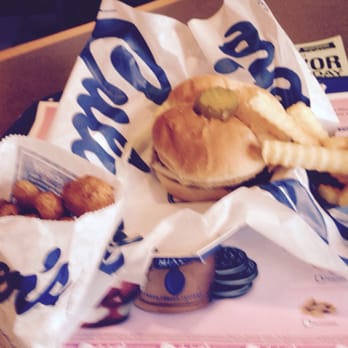 Culver's - Cheese curds (yowza), burger with pickle on top and fries. - Ice Cream & Frozen Yogurt Near Me - Greenville, South Carolina