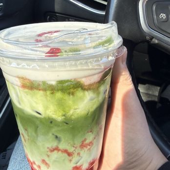 Luxuriant Coffee - Strawberry shortcake matcha - Coffee & Tea Near Me - Riverside, California