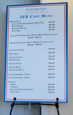 Menu photo 1 Cafe at John F Kennedy Library Boston, MA Menu photo 1 Cafe at John F Kennedy Library Boston, MA