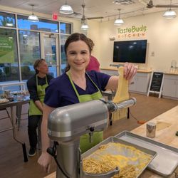 Taste Buds Kitchen - Making fettuccine noodles!!!