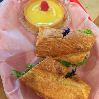 Le Fournil - Lunch special: lemon tart and pate sandwich - Bakeries Near Me - Seattle, Washington