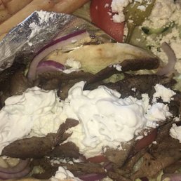 Beef and lamb gyro platter. $8.99
