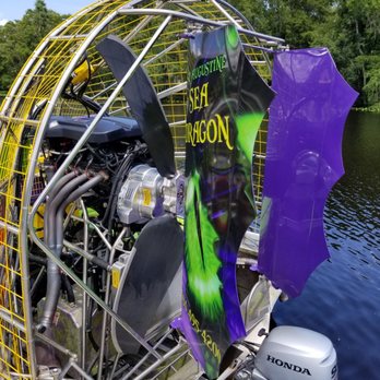 Sea Serpent Tour - Another great picture of the engine that makes the Air Boat really move! - Boat Tours Near Me - Saint Augustine, Florida