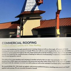 R Titter Roofing - Information