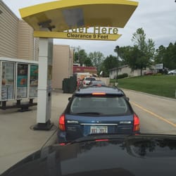 McDonald's - There was actually a breakfast line today at 7:57!  Although one car was in the hold-spot of shame, they had my order ready.