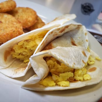 Steak ’n Shake - Potato n' Egg Breakfast Tacos in Flour Tortilla. - Burgers Near Me - Kalamazoo, Michigan Steak ’n Shake - Potato n' Egg Breakfast Tacos in Flour Tortilla. - Burgers Near Me - Kalamazoo, Michigan