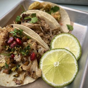 Bartaco - Roasted cauliflower and pomegranate seed taco, duck taco, chili lime shrimp taco. - Tacos Near Me - Miami, Florida Bartaco - Roasted cauliflower and pomegranate seed taco, duck taco, chili lime shrimp taco. - Tacos Near Me - Miami, Florida