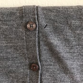 Nice N' Clean - Notice the hole next to the right of the button. No burnt. - Sewing & Alterations Near Me - San Francisco, California Nice N' Clean - Notice the hole next to the right of the button. No burnt. - Sewing & Alterations Near Me - San Francisco, California